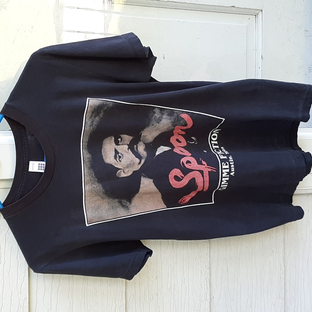 Vintage Made in the USA Spoon Concert T Shirt Size Small Black Men's